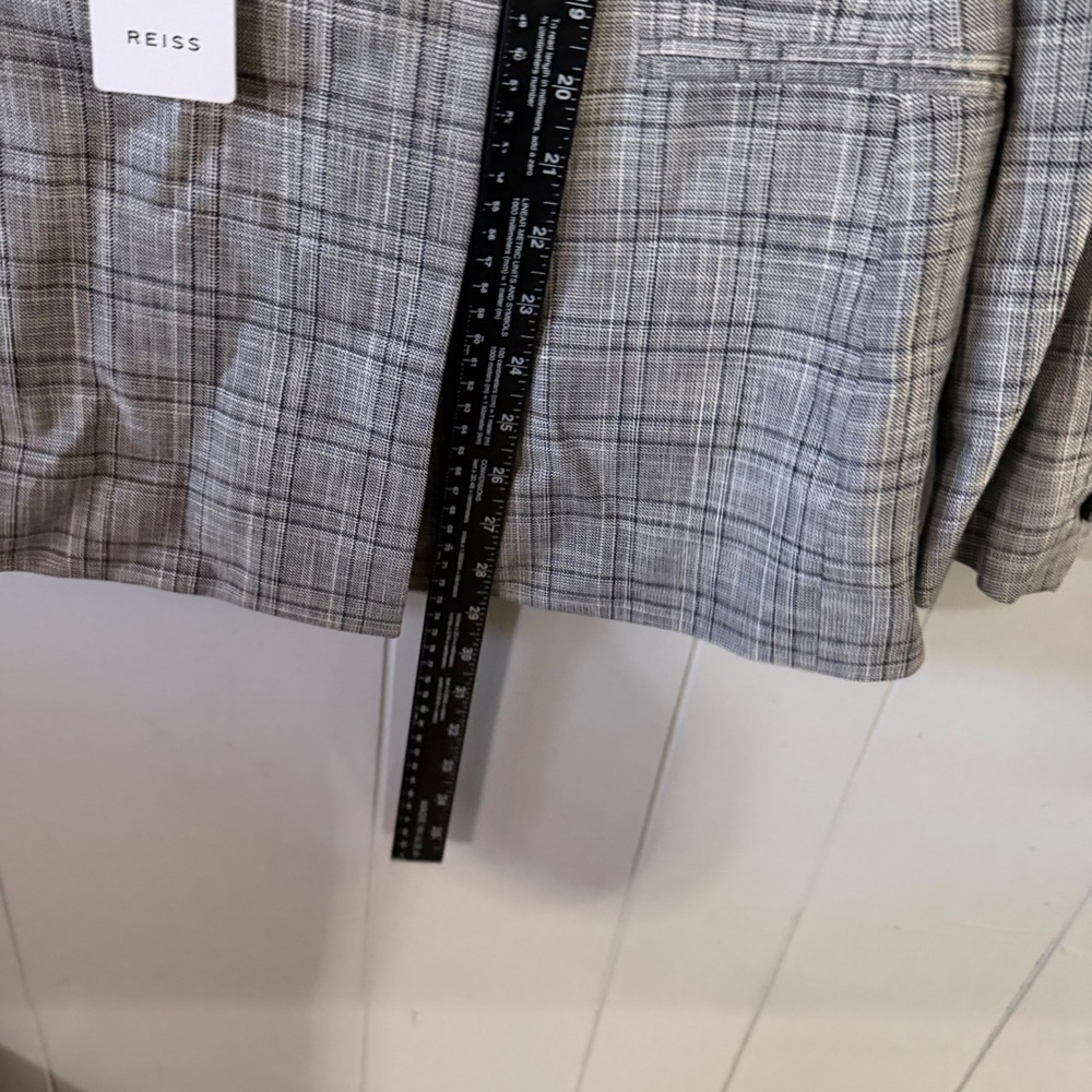 Reiss Blazer Mens 36 Ned B Grey Glen Plaid Double Breasted Tailored Jacket NEW - Picture 5 of 10